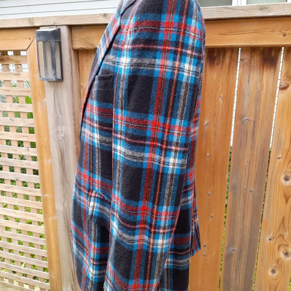 Vintage 60s Plaid Sport Coat Jacket Union Label #8 Murray Garlick's Men's Shop - Picture 6 of 15